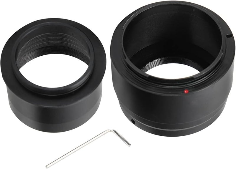 Universal 2 Inch Telescope Camera Adapter Kit Durable Aluminum Alloy Mount Converter Black - Image 1